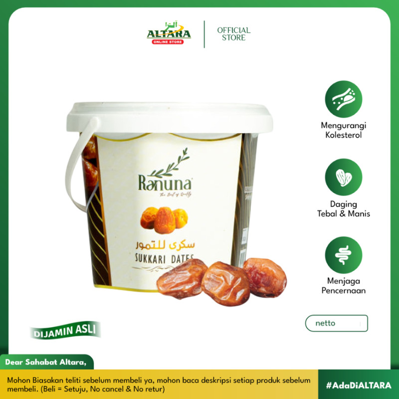 Kurma Sukari Ranuna 850 Gr Kurma Sukari Ember Ranuna