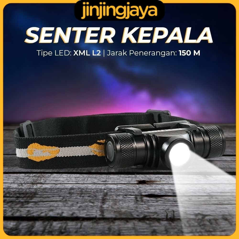 TAFFLED Senter Kepala Headlamp Headlight LED XML-L2 800 Lumens - D10-GCU2