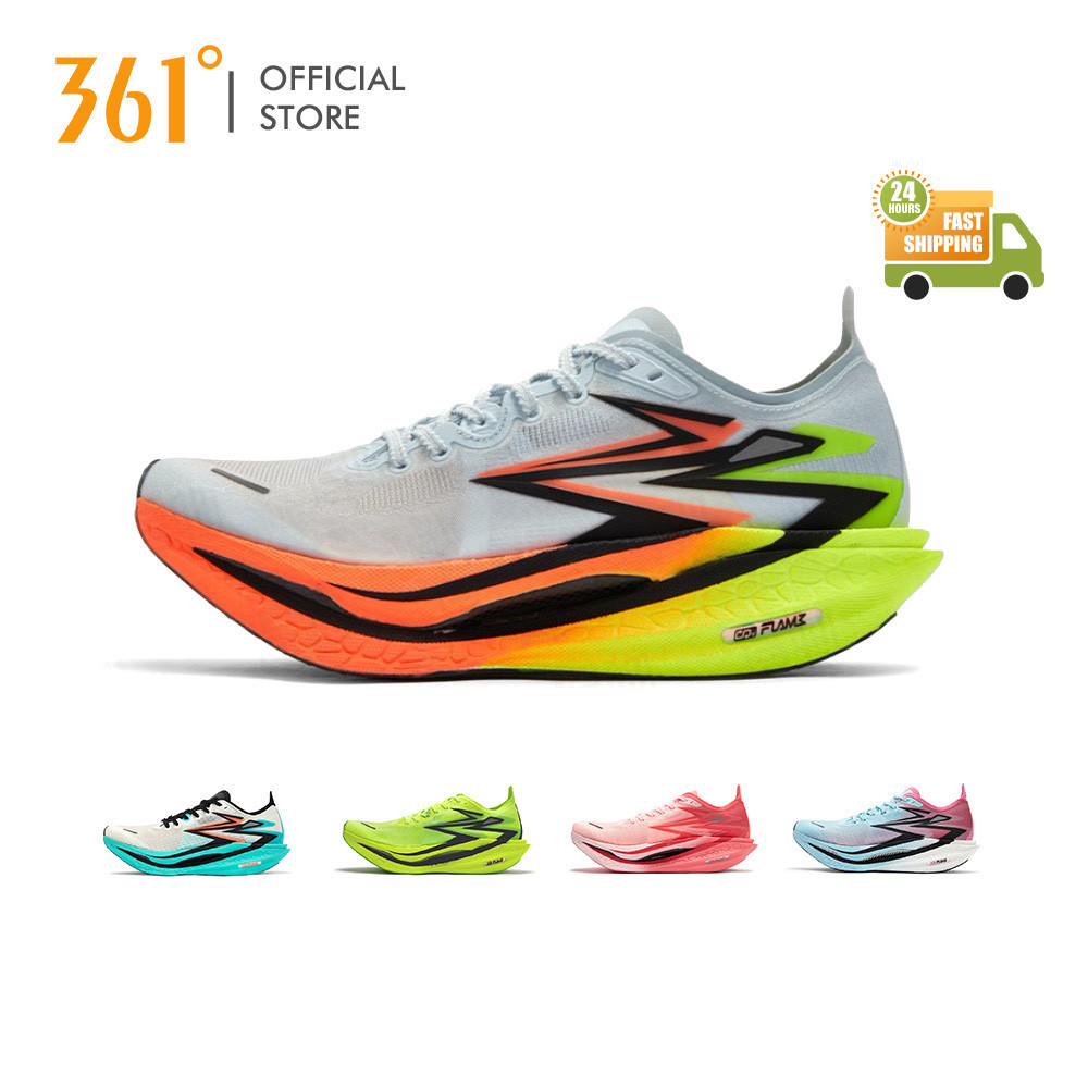 361 Degrees Flame 4.0 Men Professional Marathon Racing Running Shoes Breathable Rebound 672512205