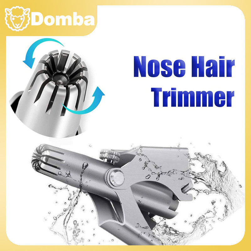 Alat Cukur Bulu Hidung Manual Stainless Steel - Pencukur Bulu Hidung Putar Mekanik, Aman & Higienis 