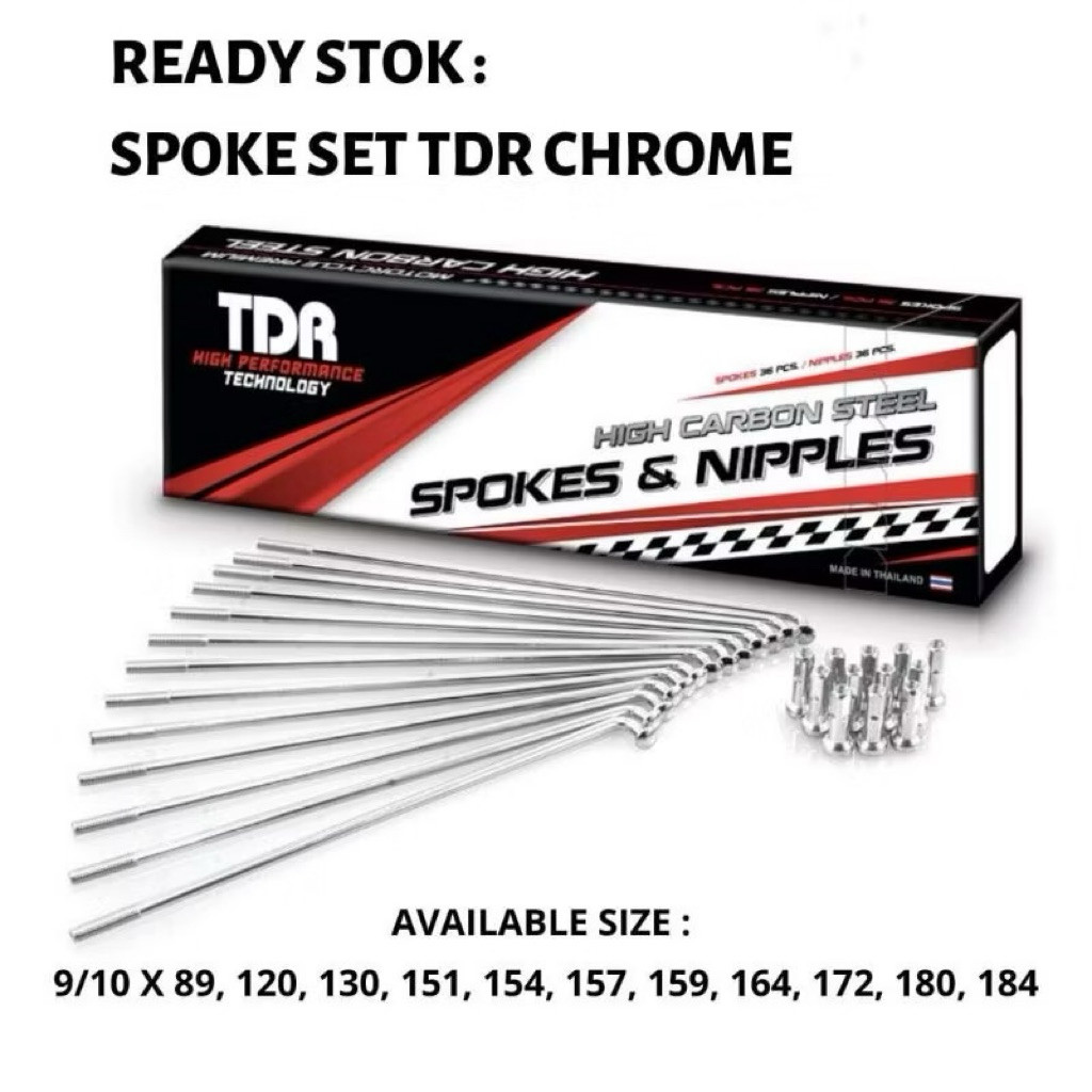TDR RUJI JARI JARI STAINLESS CHROME 9x154 159 164 172 184