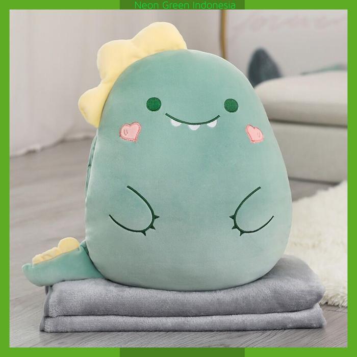 FIGFUNX BOMUT Boneka Selimut Boneka Bantal Balmut Boneka Bulu Halus PREMIUM - BOMUT-Dino