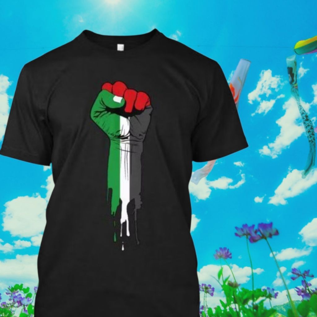 Kaos Palestina Free Palestine unisex hitam dan putih | Kaos Solidaritas palestina | Save Palestina t