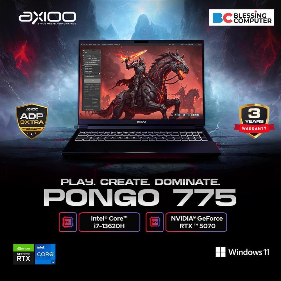 AXIOO PONGO 775 Core i7 13620H 16GB 512GB 5070 W11 Black