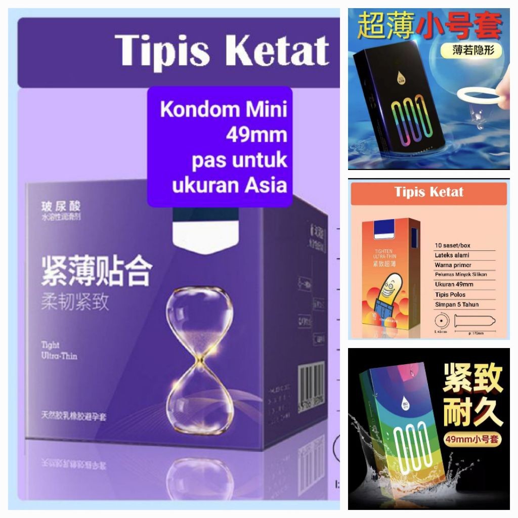 Wish - Produk untuk Ukuran Indonesia - Kondom Ketat 49mm - Kondom Medium 49mm - Kondom Super Tipis U