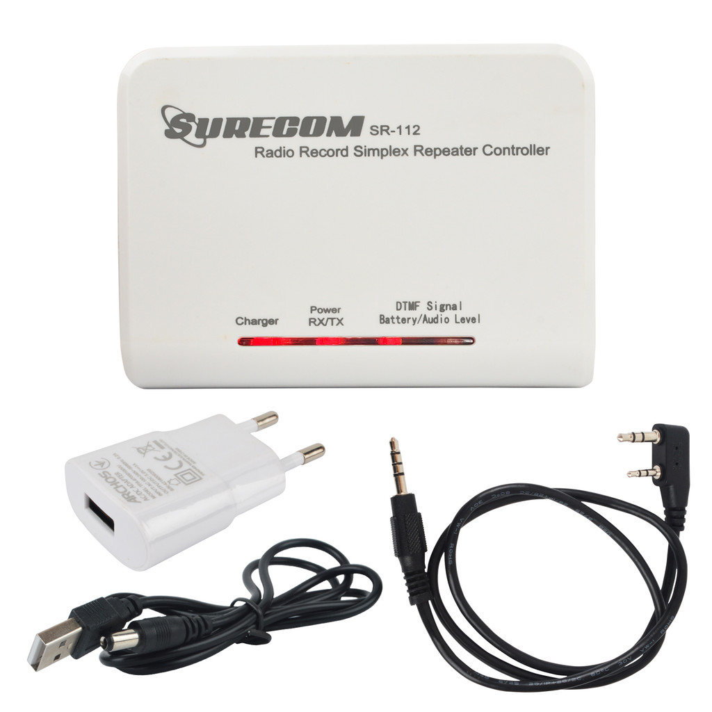 SURECOM SR-112 Rao Record Simplex Walkie Talkie Repeater Controller with 1pcs Rao connect Cable (Cab