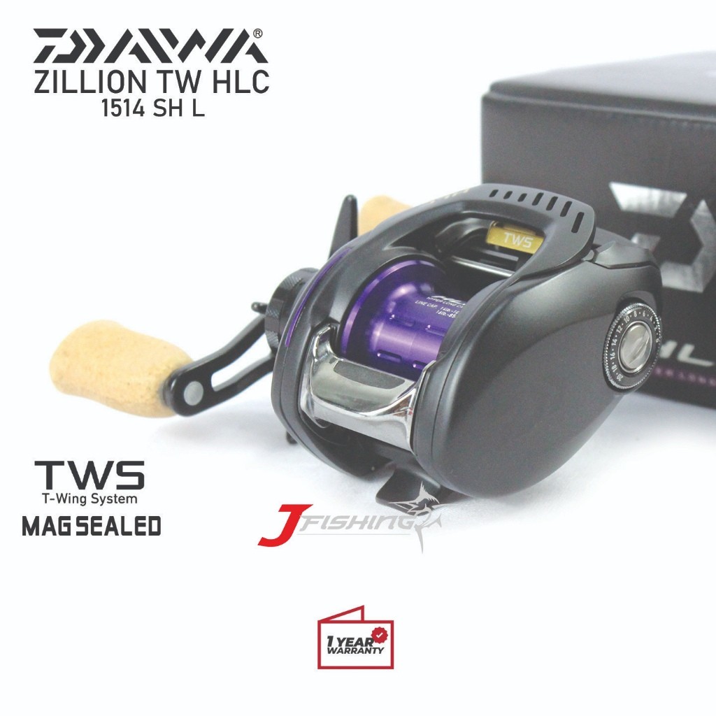 Reel BC DAIWA Zillion TW HLC | 1514 SHL | 1516 SHL | Handle Kiri | Casting | Resmi Distributor
