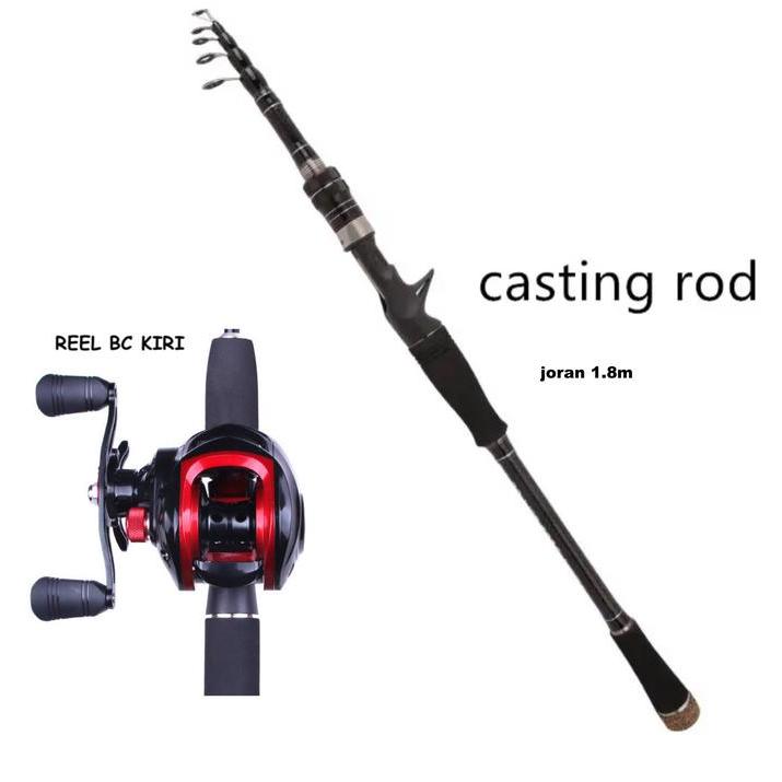 SET JORAN CASTING SPINNING ULTRALIGHT UL RUAS PENDEK ACTION MH REL MET - casting 1.8