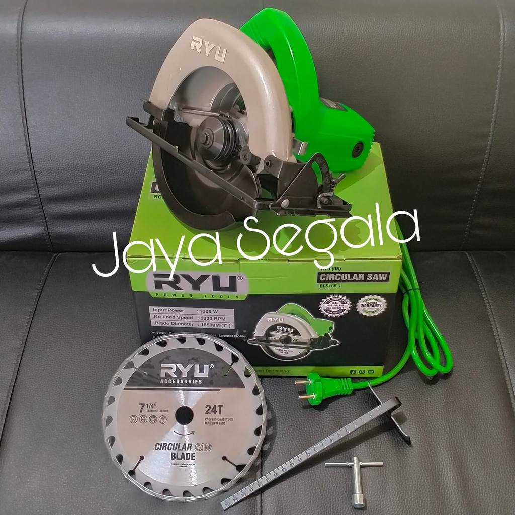 Mesin gergaji potong kayu listrik Tekiro Ryu Circular Saw RYU RCS185-1