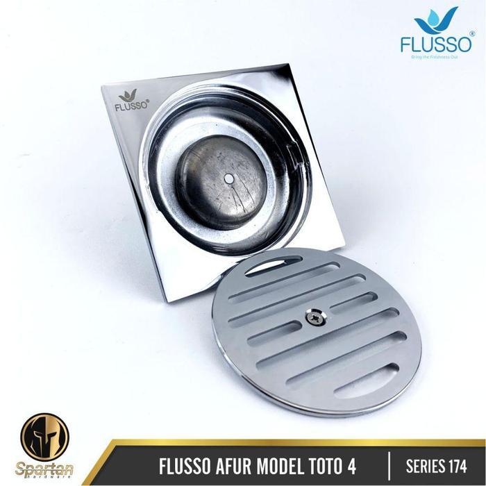 FLUSSO Afur Lantai Floor Drain Anti Kecoa Stainless Floor Drain Anti Serangga Anti Bau Got 174 - AFU