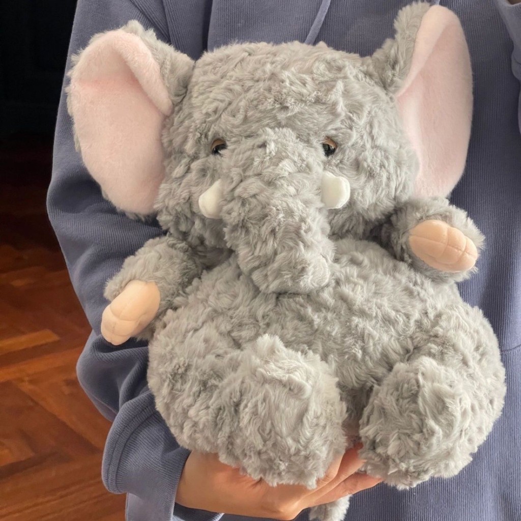 Boneka gajah super lembut baru, boneka rubah lucu.