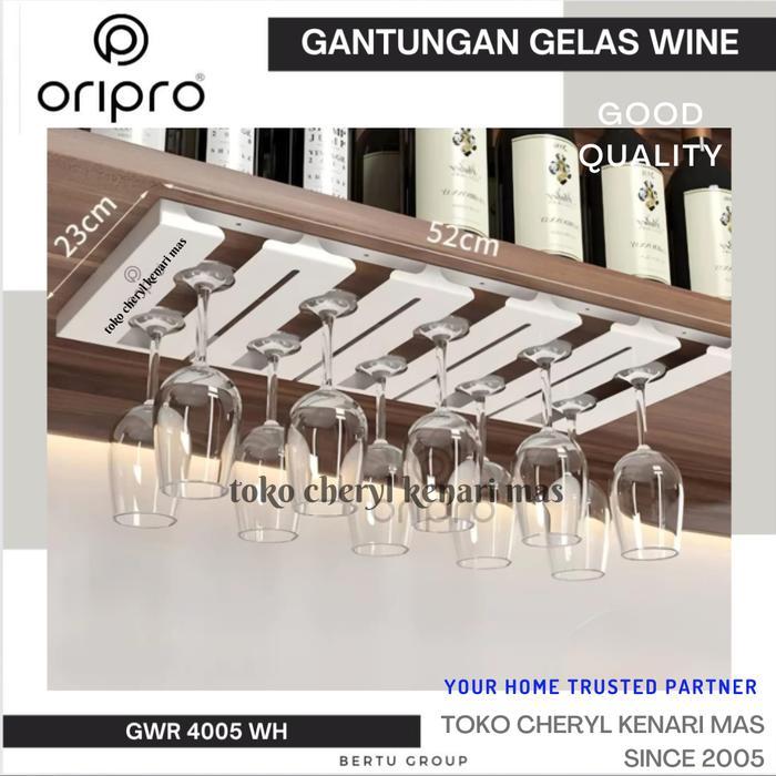 GANTUNGAN GELAS WINE 2 BARIS RAK GELAS GANTUNG HITAM BLACK 3 4 BARIS - 5 BARIS WH 4005