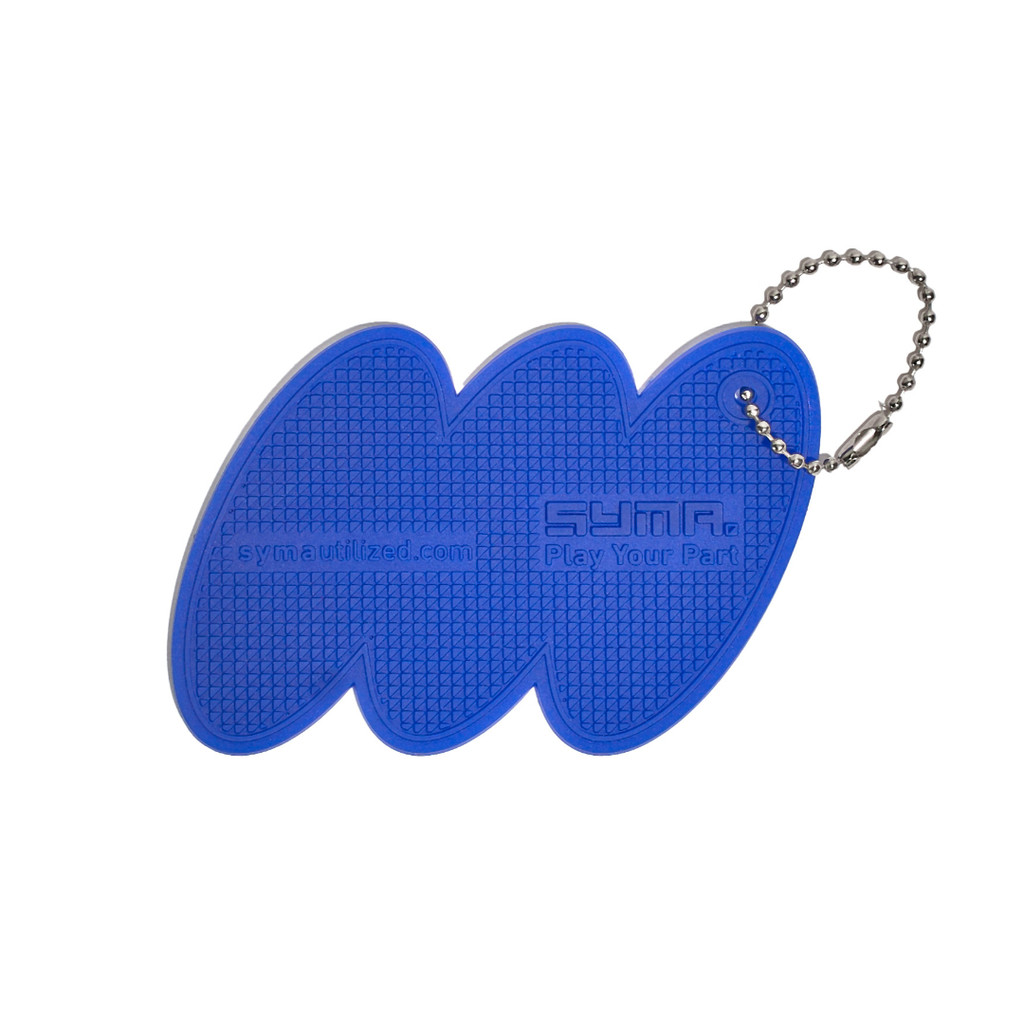 SYMA. Rubber Hang Tag Blue - Gantungan Tas Aksesoris Eksklusif