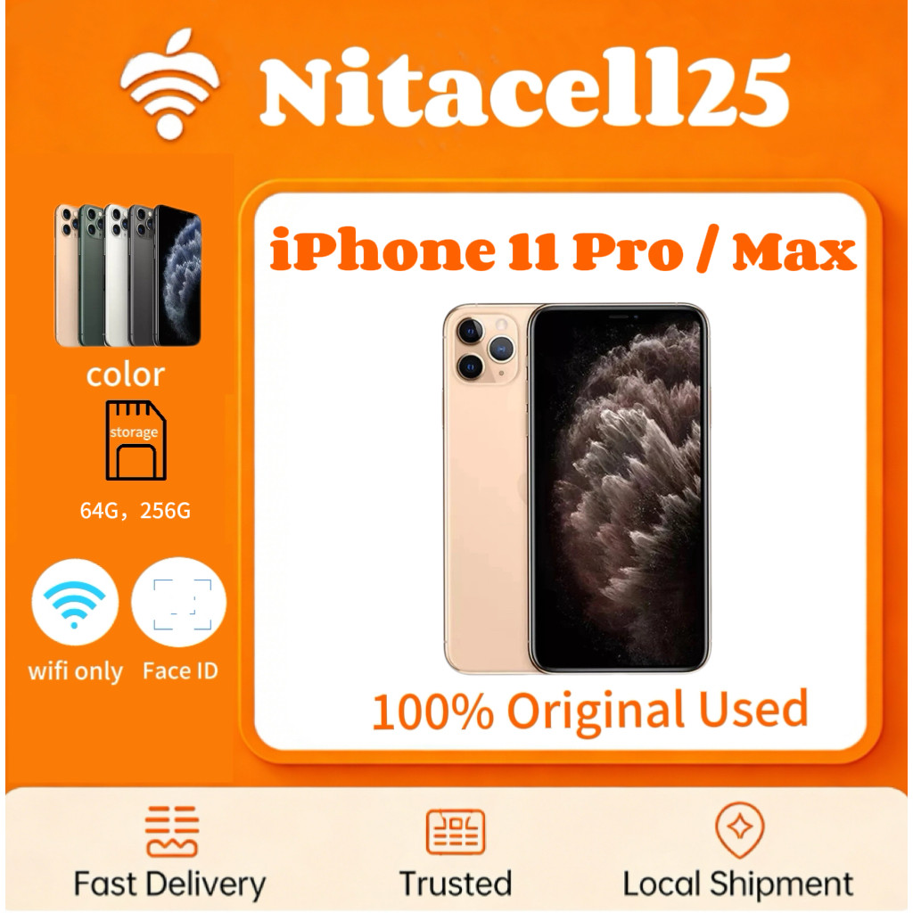 IPHONE 11 PRO/11 PRO MAX WIFI ONLY 64GB/256GB Bekas Second Original Mulus Fullset Game/Live/Merekam 