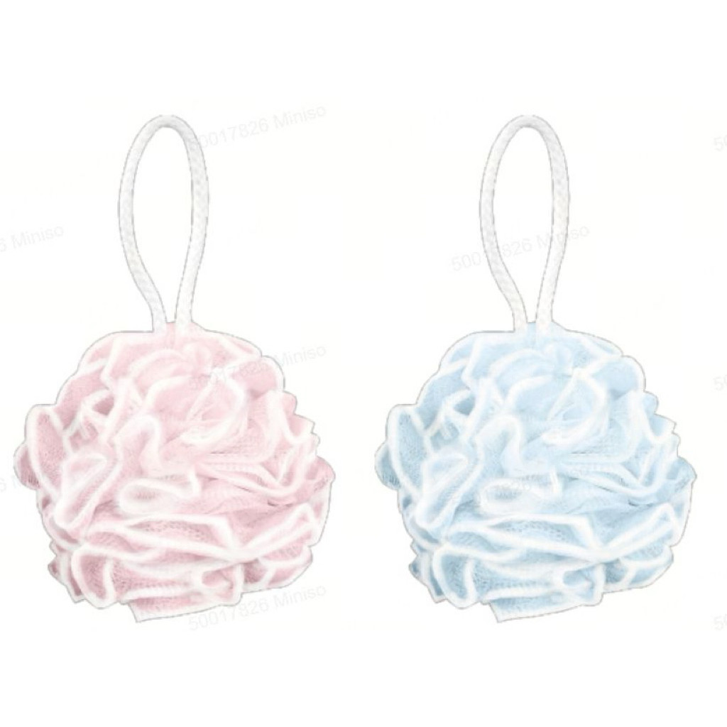 BALI MINISO Spon Mandi Macaron Loofahs (2 pcs) Spon Busa Mandi Spon Gosok Badan Menghilangkan Daki