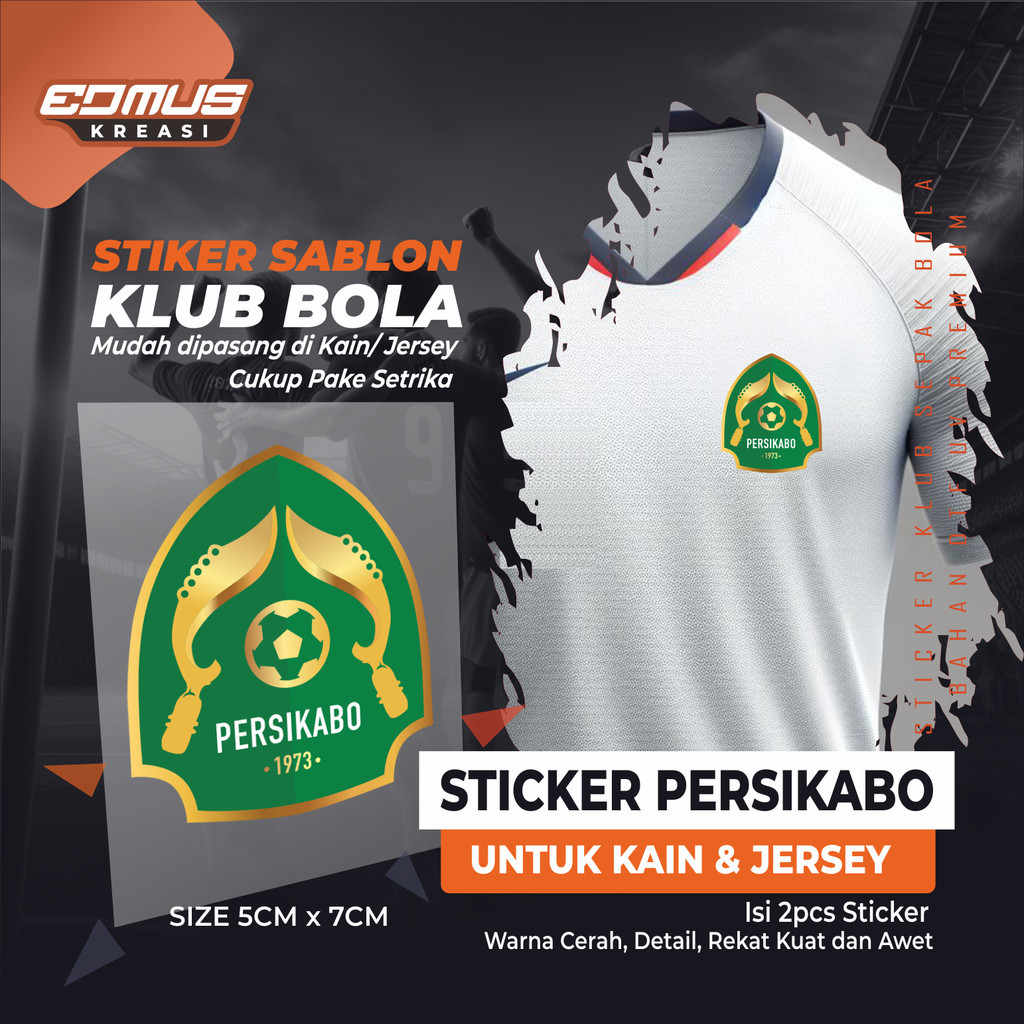 Sticker PERSIKABO | untuk Kain, Kaos & Jersey
