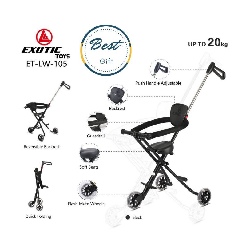EXOTIC LW 105 (3 RODA)//LW-101(5 RODA) MAGIC STROLLER