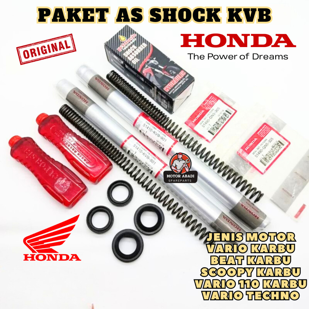 Paket As Shock Depan KVB Motor Vario Karbu Beat Karbu Scoopy Karbu Vario 110 Karbu