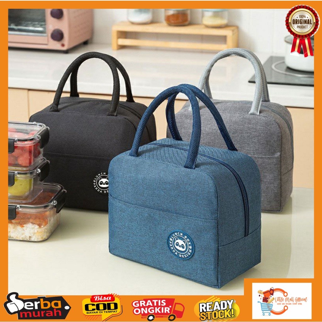 MELY STORE - TAS BEKAL MAKANAN TAHAN PANAS DAN DINGIN  LUNCH BAG MOTIF POLOS TAS BEKAL MAKANAN DEWAS
