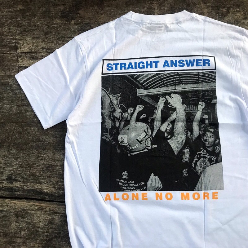(COD) STRAIGHT ANSWER ALONE NO MORE TSHIRT WHITE
