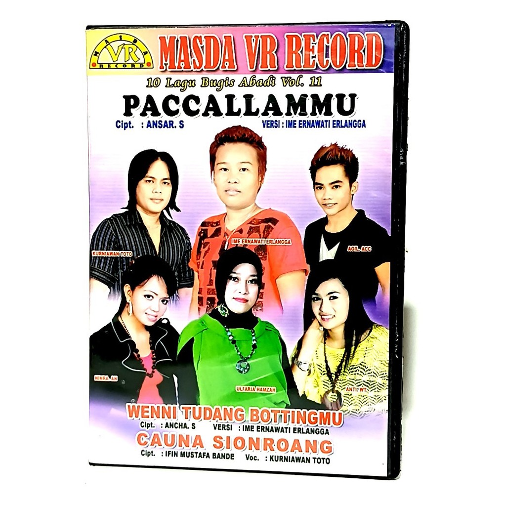 kaset CD VCD 10 Lagu Bugis Abadi vol. 11 Paccallammu Masda VR Record