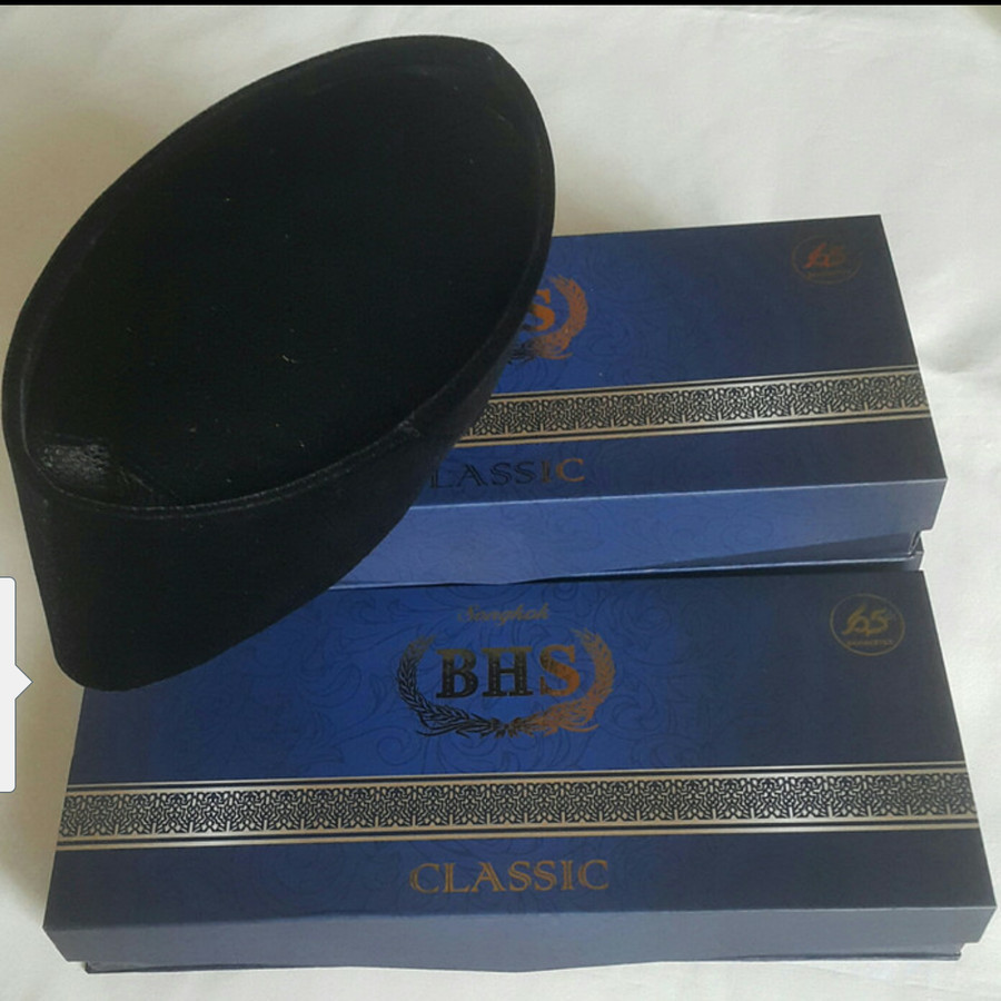 Peci / Songkok BHS Classic kopiah BHS AC hitam polos Asli original behaestex