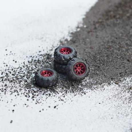 Ban Karet 1/64 Off Road Velg Watanabe Red Candy - KB001-A-1 Box Biru