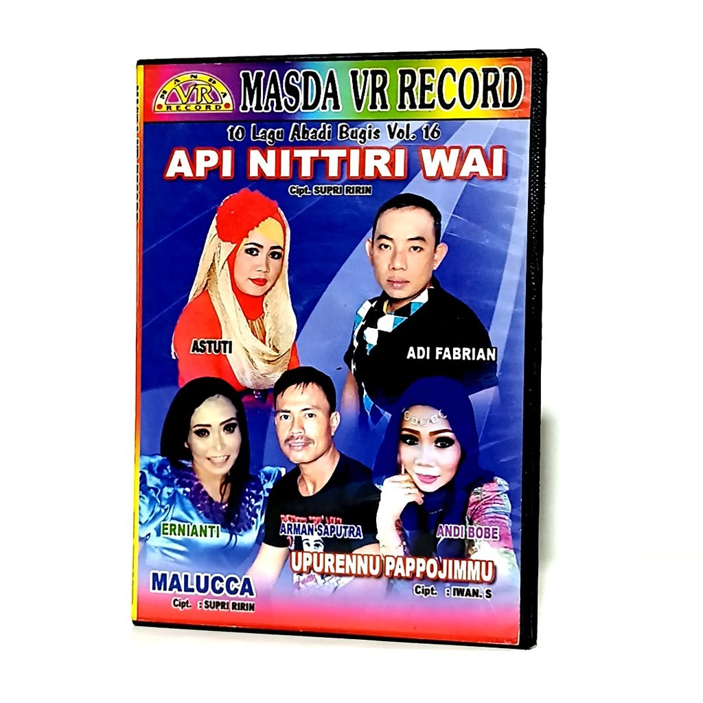 kaset CD VCD 10 Lagu Bugis Abadi vol. 16 Api Nittiri Wai Masda VR Record