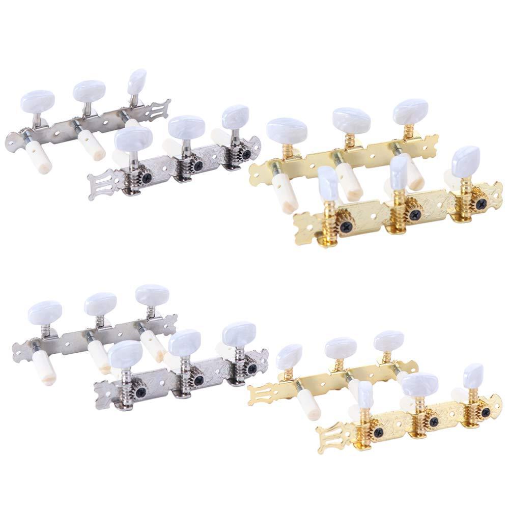 2PcsSet Metal Classical Guitar Tuning Pegs Semiclosed Locking Tuners Machine Head Tuners Keys Durabl