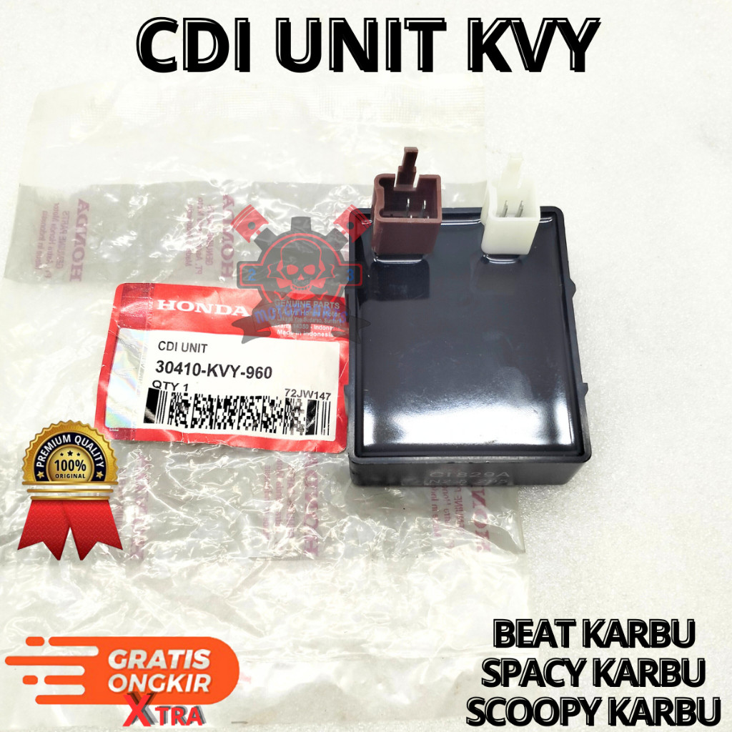 CDI UNIT KVY UNTUK MOTOR BEAT KARBU,SPACY KARBU,SCOOPY KARBU.AHM BERKUALITAS ORIGINAL ASLI ORI