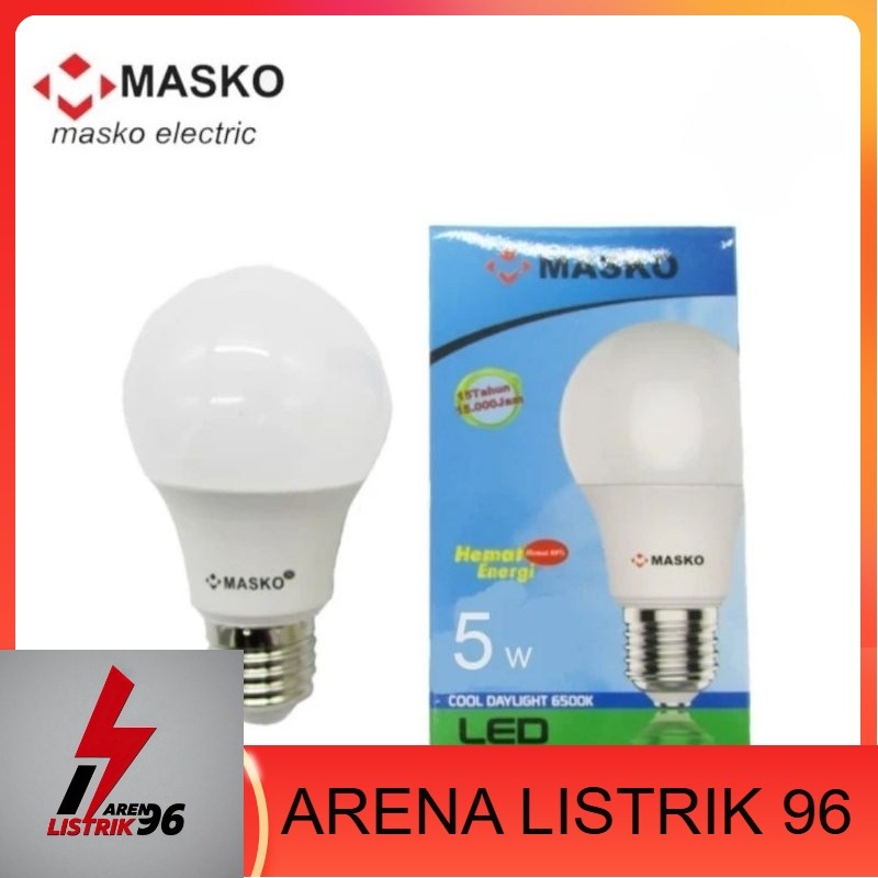 Masko Led Bulb 5w Putih Cool daylight