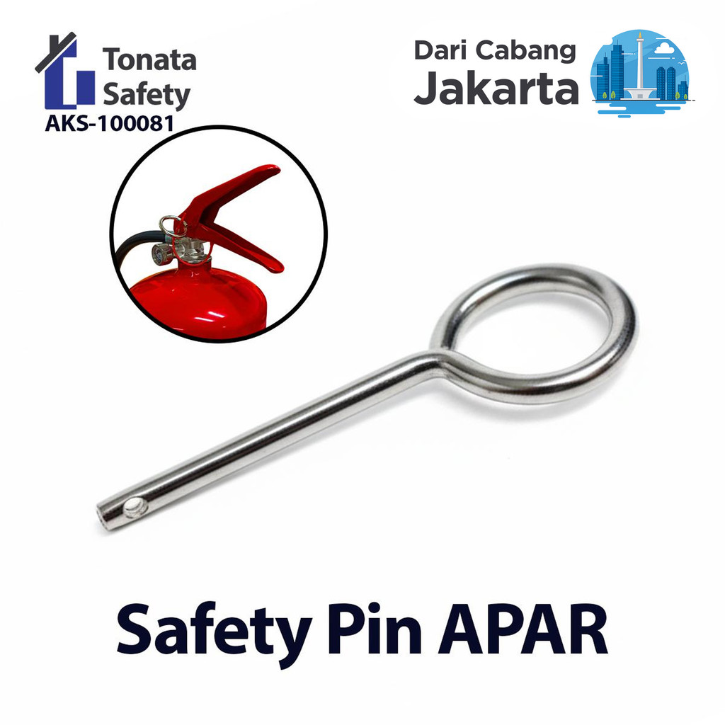 Safety Pin APAR 3–12 Kg / Pin Pengaman Tabung Pemadam Api / Pengunci Tuas APAR Powder, Foam & CO2 / 