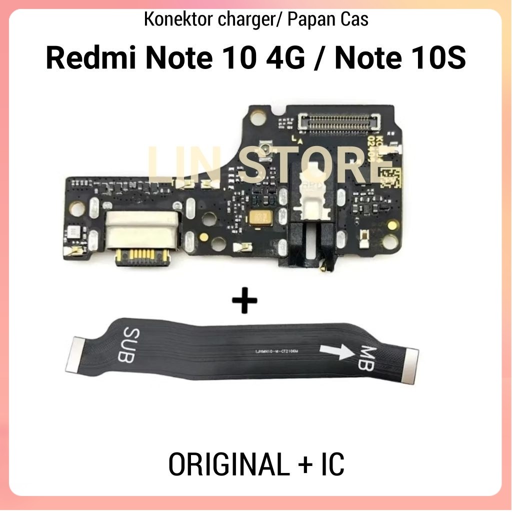 Ori Konektor charger Xioami Redmi Note 10 4G / Note 10S Plus ic Original  charger papan cas Xioami f