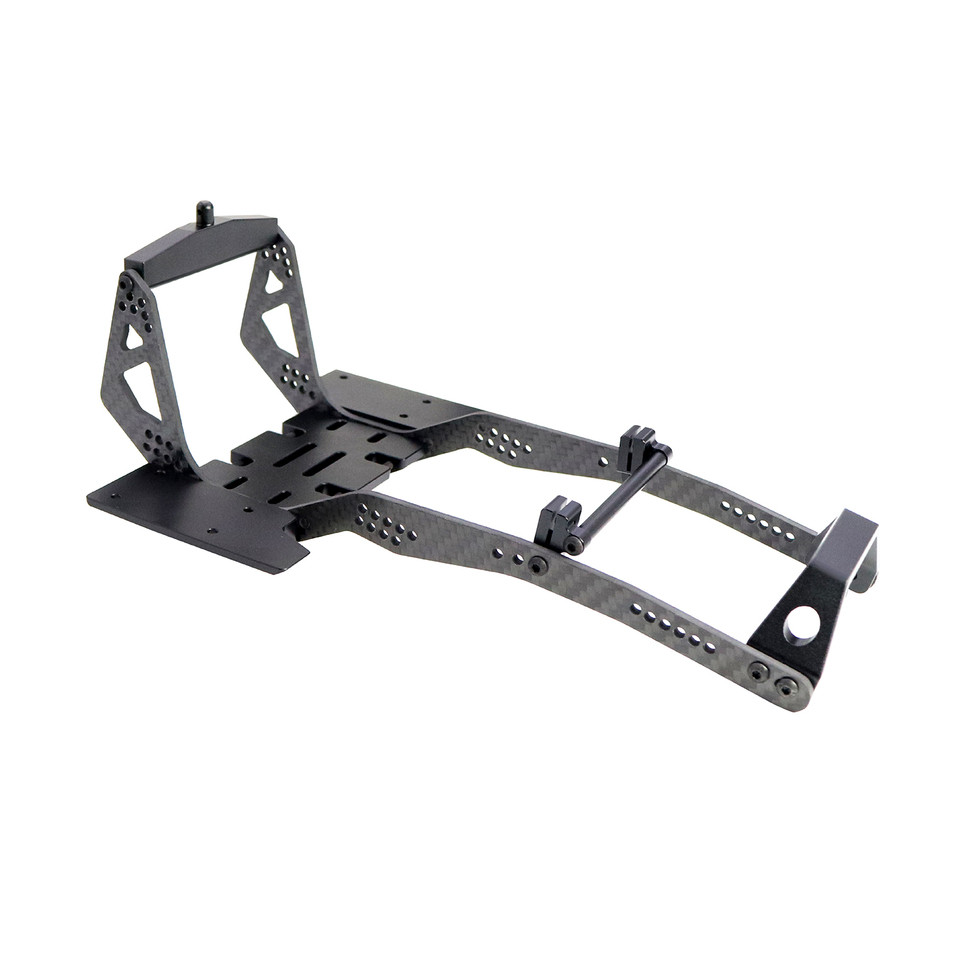 Carbon Fiber High Clearance LCG Chassis Kit Carbon Rails Body Mount Front Rear Chassis Brace Skid Pl