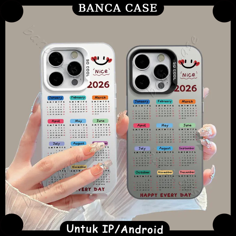 Banca | Softcase Premium case kalender 2026 lengkap iphone 11 12 13 14 15 16 17 PRO MAX PLUS XR X XS