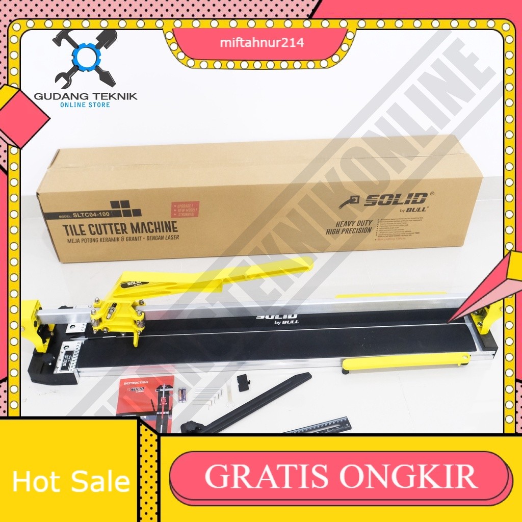 SOLID Alat Potong Keramik Granit 40" 1000mm SOLID / Manual Granite Tile Cutter 100cm SOLID