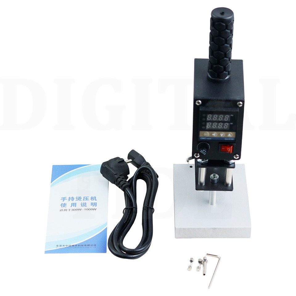 500W Handheld Copper Mold Hot Stamping Machine for Embossing Logo Cake Leather Embossing Wood Stamp 