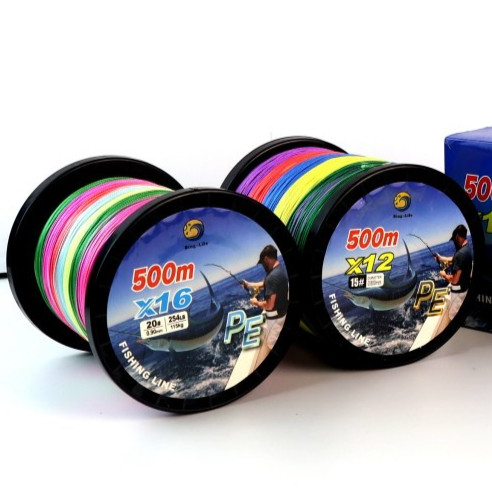 Bingolife Tali Pancing Braided PE X12 X16 500m Kuat 11.3kg~150kg Profesional