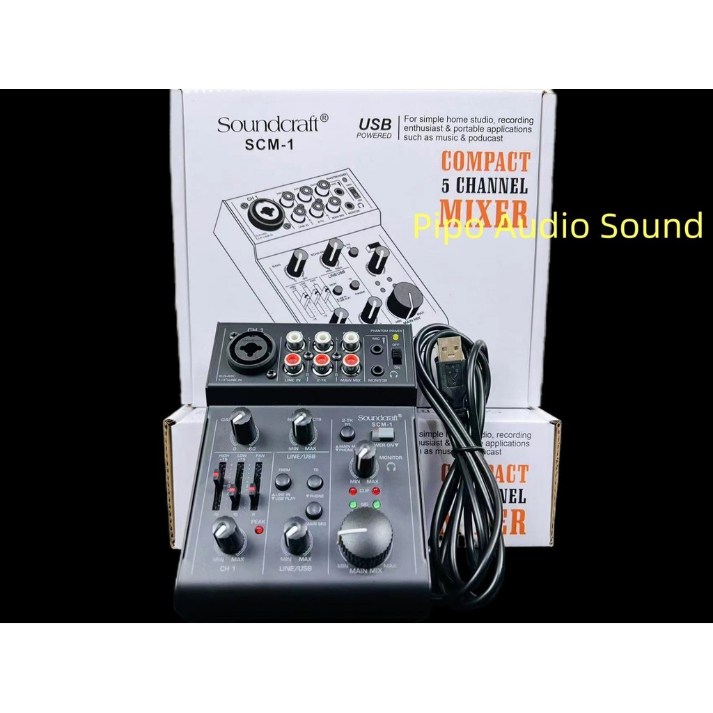 Mixer Audio Mini SOUNDCRAFT SCM 1 Mixer Mini 5 Channel SCM1 scm 1