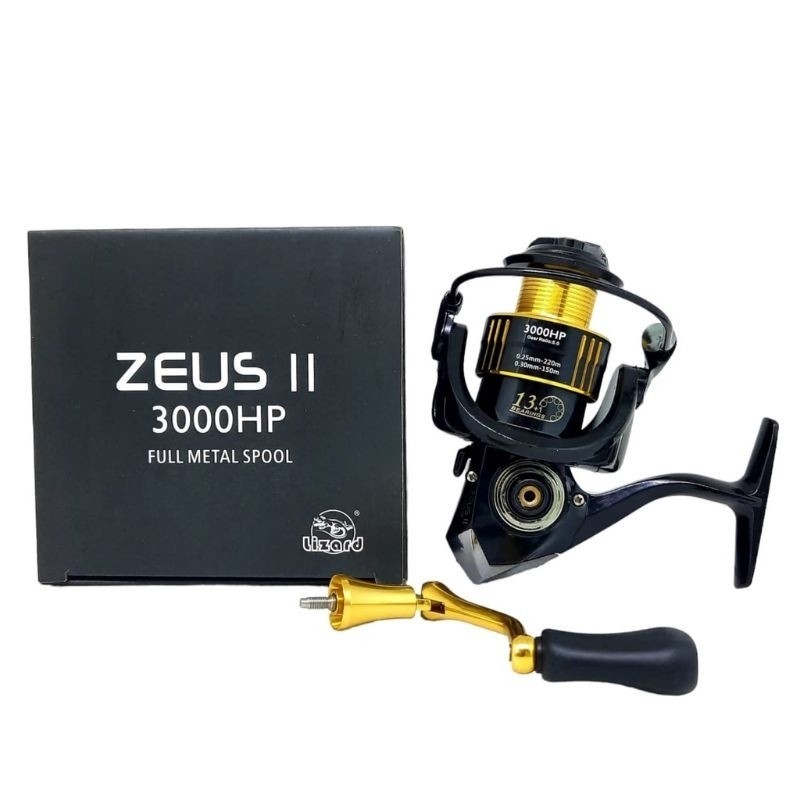 " PROMO " Reel Pancing LIZARD ZEUS HP II 1000-3000 13+1 BB SPOOL METAL POWER HANDLE