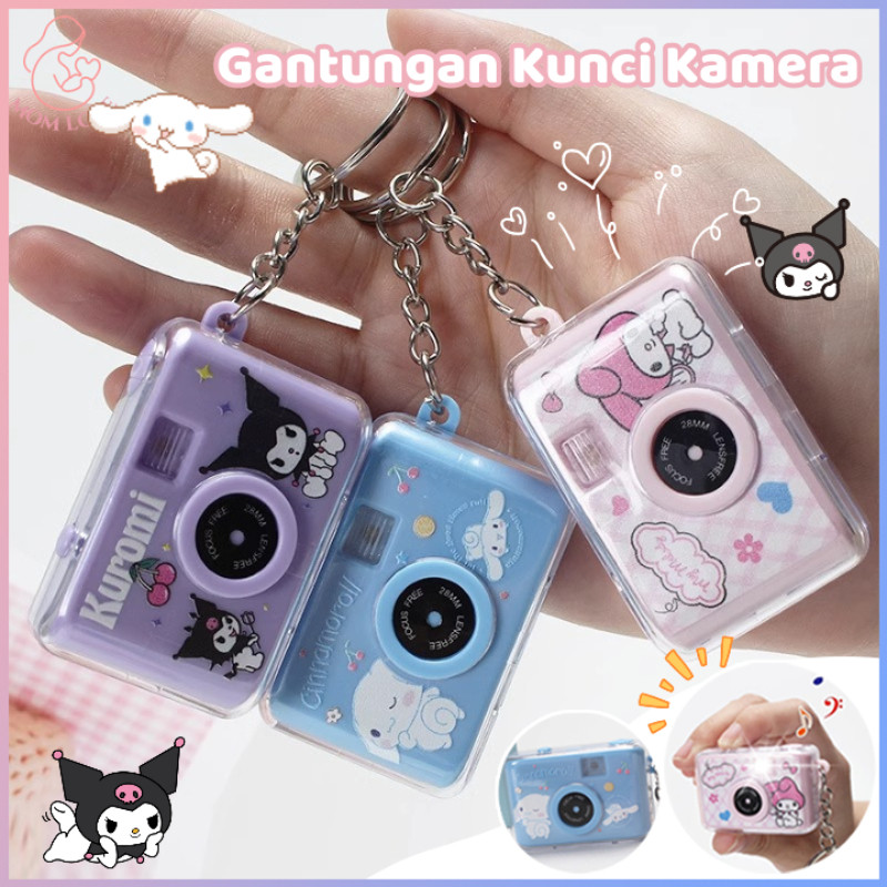 Gantungan Kunci Kamera Liontin Kecil Yang Diterangi Gantungan Kunci Mini Kamera Kamera Kecil Mainan 
