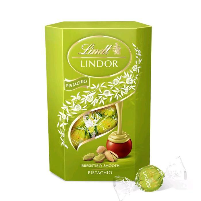 Coklat Lindt Lindor Chocolate Milk Assorted Pistachio Dark Cokelat Truffle Box Cornet Premium Swiss 