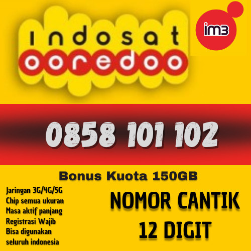 Promo Spesial KARTU CANTIkk IM3 Nocantik Indosat 10 digit 120gb internet wilayah indonesia jaringan 