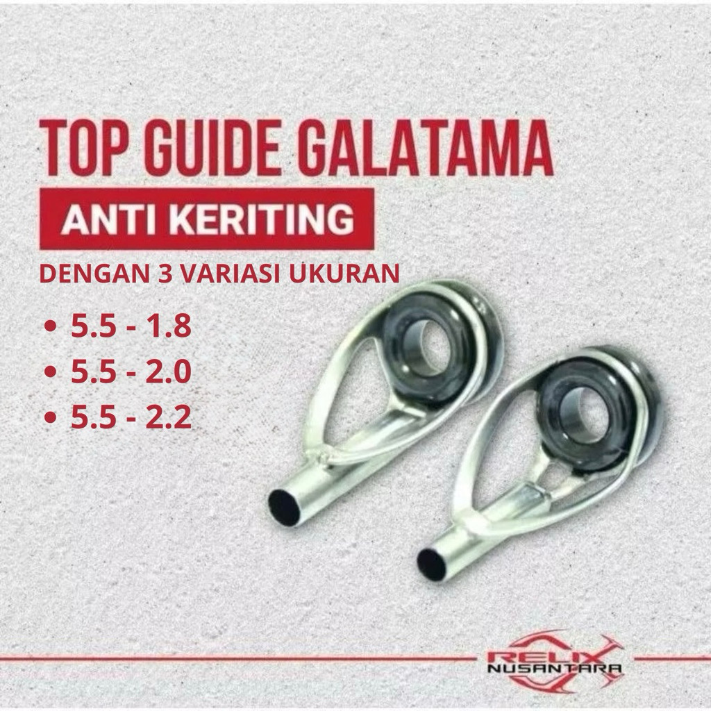 Top Guide Cincin Joran Relix Nusantara Double Ceramic Ring Guide Anti Keriting Untuk Galatama