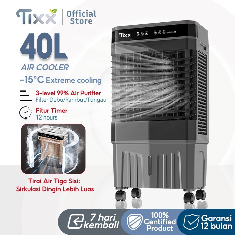 TERLARIS - TIXX Air Cooler Kipas Angin Pendingin Tangki Besar 40L Pendingin Udara Industri Kantor Ru