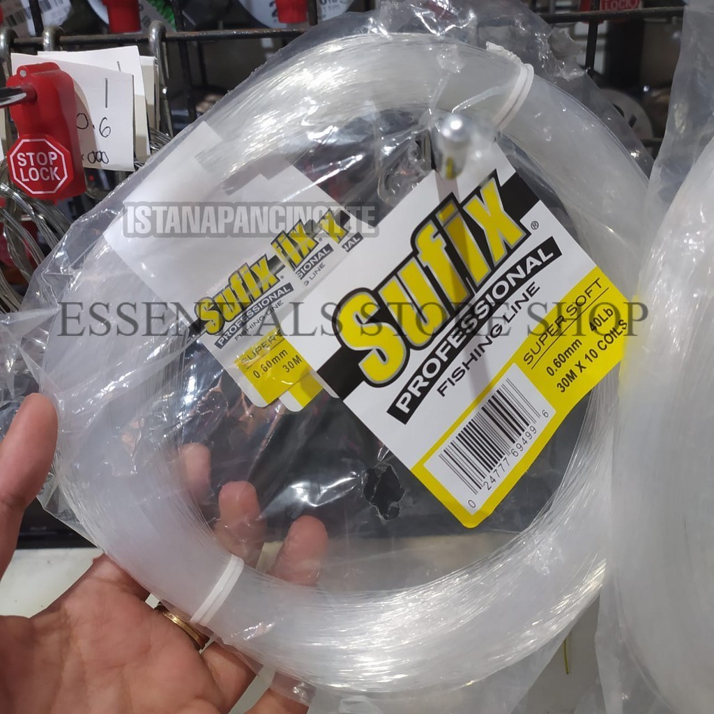 SENAR SUFIX / NYLON / NILON SUPER SOFT WHITE PUTIH / BLUE BIRU SIZE NO. 6LB, 8, 10, 12, 15, 20, 25, 