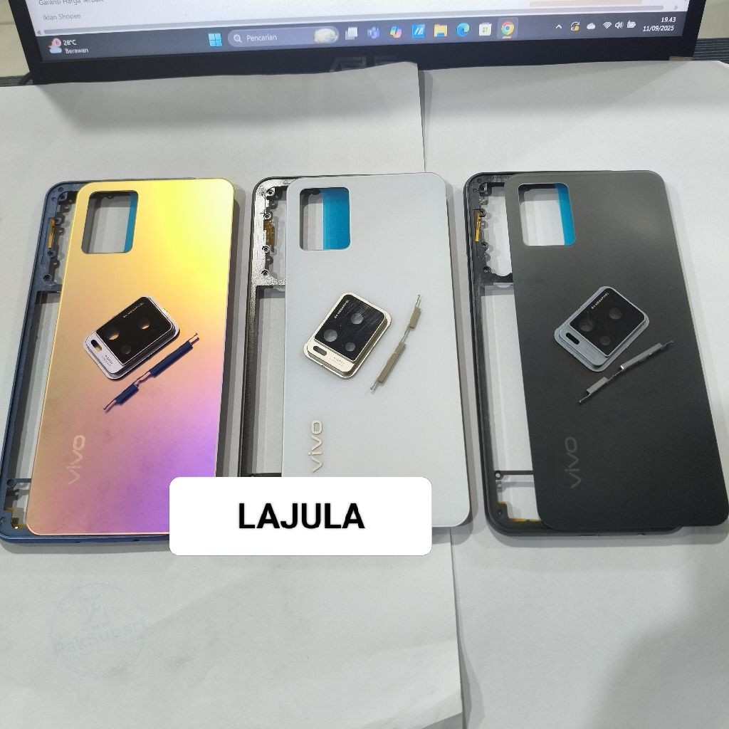 kesing housing casing Vivo v20 4g Bezel + backdoor free packing