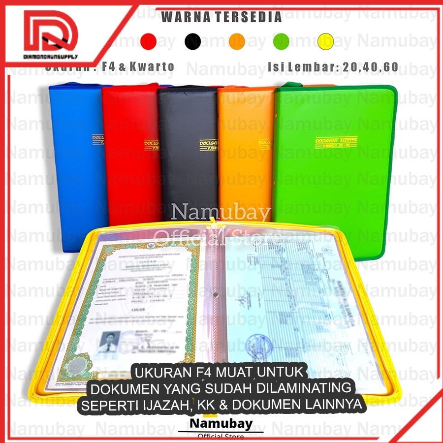 READY DOKUMEN KEEPER ISI 20,40,60 LEMBAR/DOKUMEN KEEPER RESLETING/MAP ANTI AIR/MAP DOKUMEN/CLEAR HOL