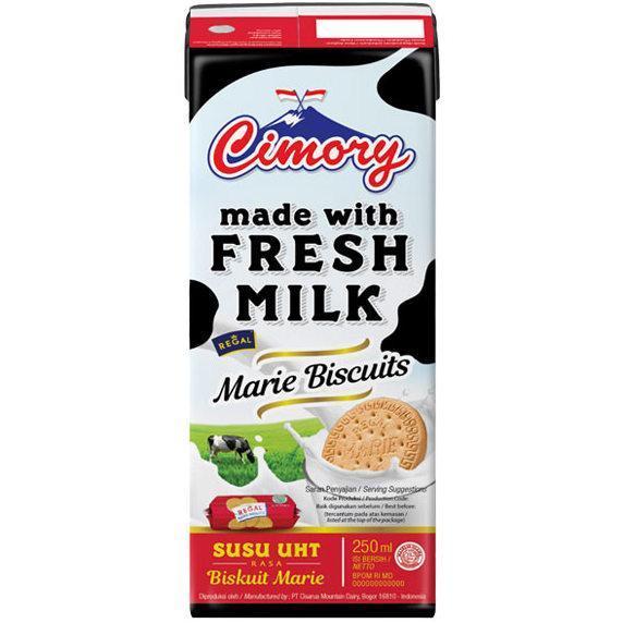 CIMORY UHT Fresh Milk 250ml, SUSU UHT bundling 12ktk/1Dus (24ktk) Rasa Marie Regal, Matcha, Choco, C