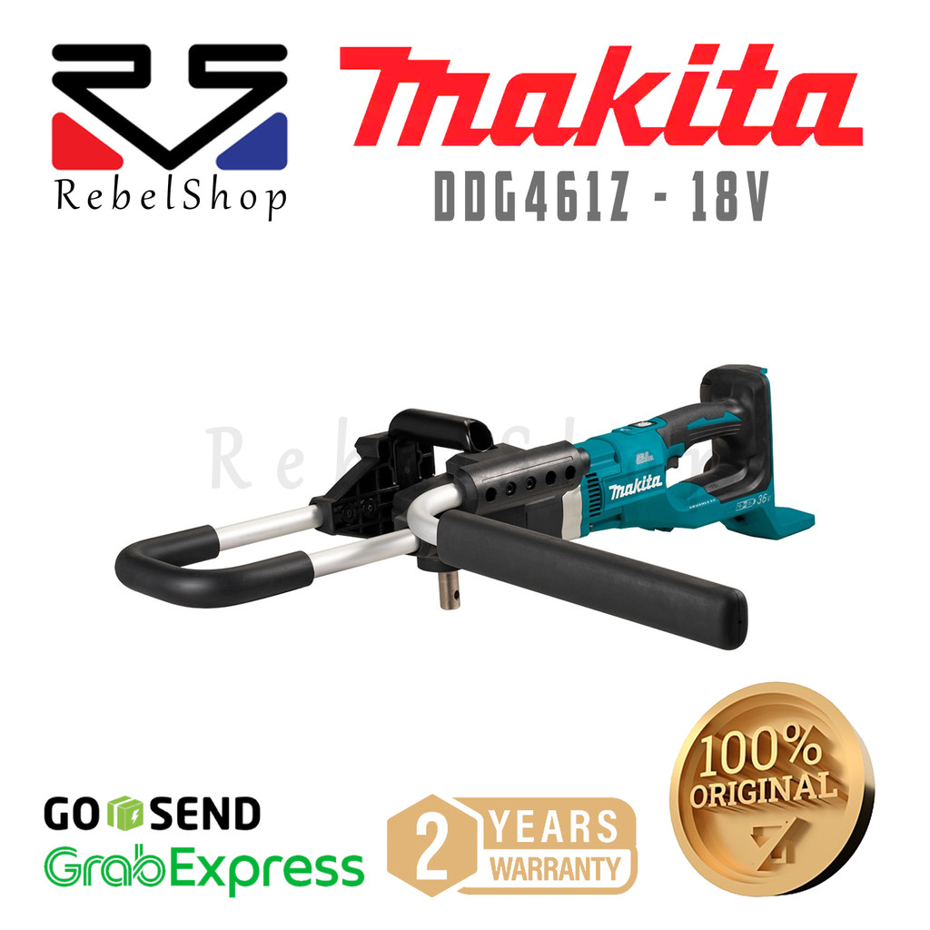 Makita Cordless Baterai Earth Auger Hole Digger Mesin Bor Lubang Tanah 18V + Unit Only - DDG461Z